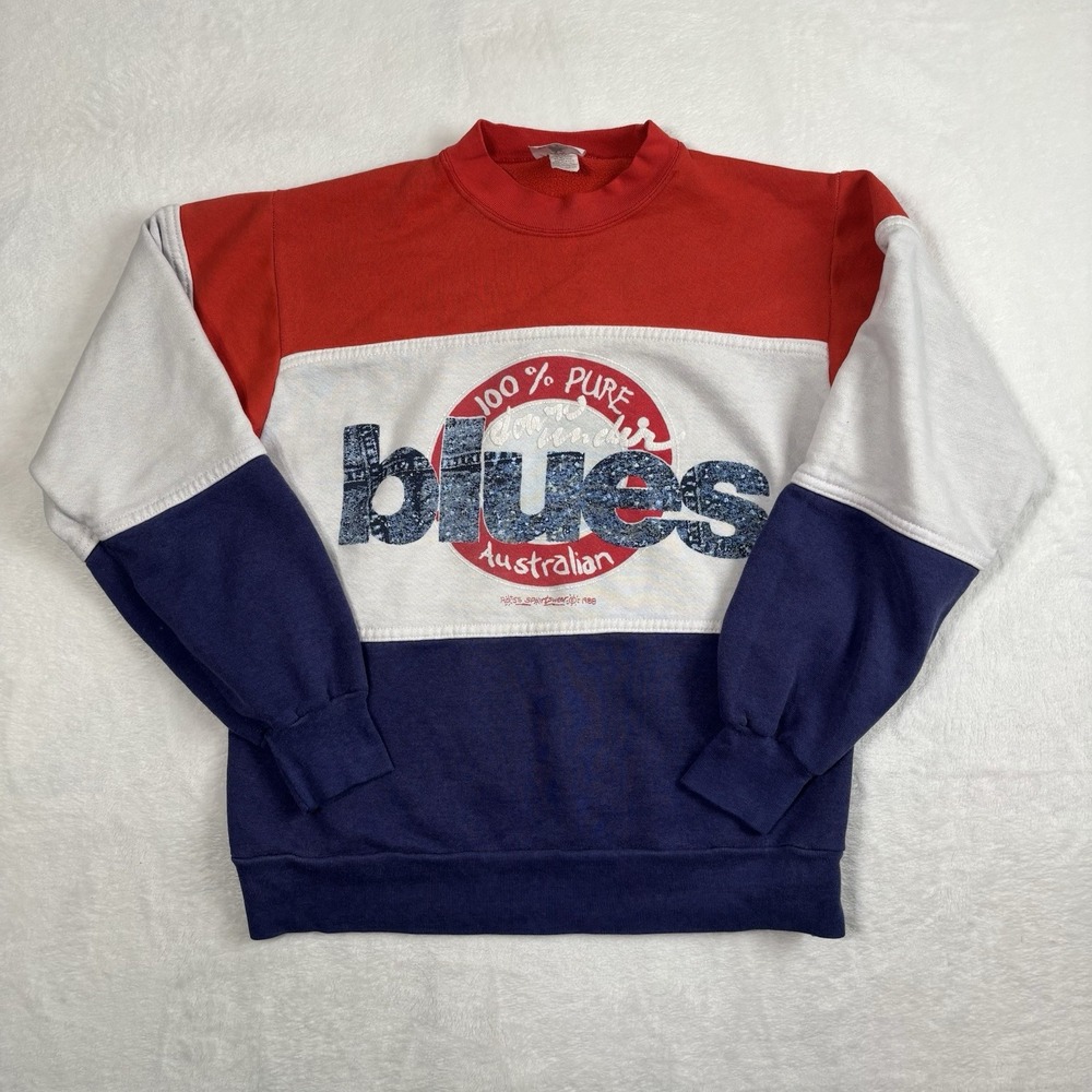 VTG 1988 Ross Sportswear Blues Australian‎ Red White Blue Women's Medium